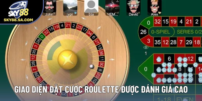Giao diện đặt cược roulette được đánh giá cao Giao diện đặt cược roulette được đánh giá cao