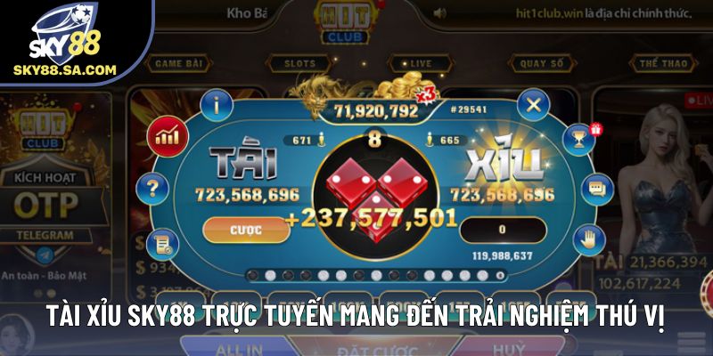 Tài xỉu Sky88 trực tuyến mang đến trải nghiệm thú vị Tài xỉu Sky88 trực tuyến mang đến trải nghiệm thú vị